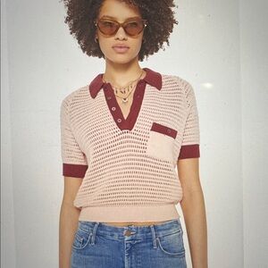 Alix of Bohemia Pink and Burgundy Knit Sweater